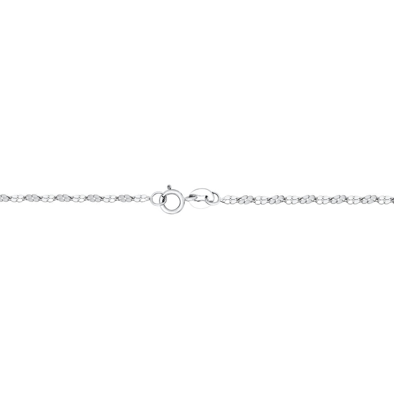 18K/ 750 White Gold Shimmer Mirror Necklace