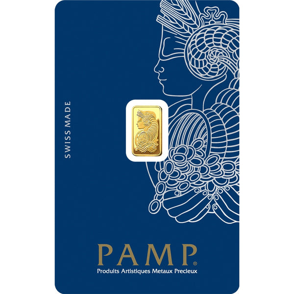 PAMP Suisse 24K/999.9 Gold Lady Fortuna Collectible Gold Bar 1 gram