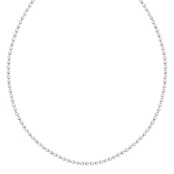 18K/ 750 White Gold Mix Beads Necklace