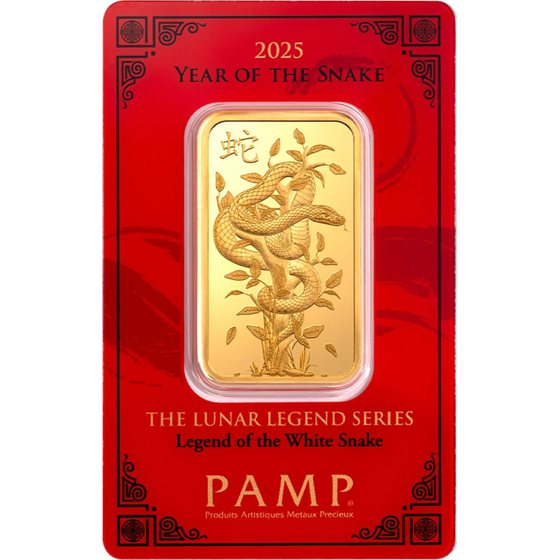 PAMP Suisse 24K/999.9 Gold 2025 Lunar Snake Gold Bar