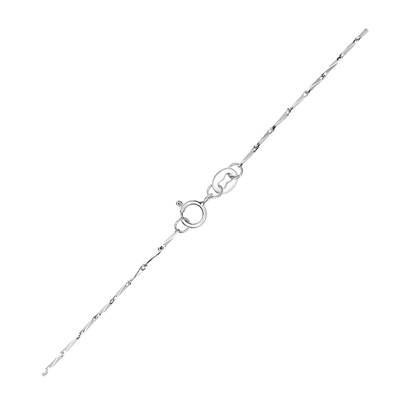 18K/750 White Gold Barleycorn Necklace