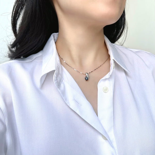 18K/750 White Gold Barleycorn Necklace