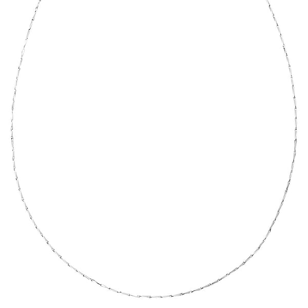 18K/750 White Gold Barleycorn Necklace