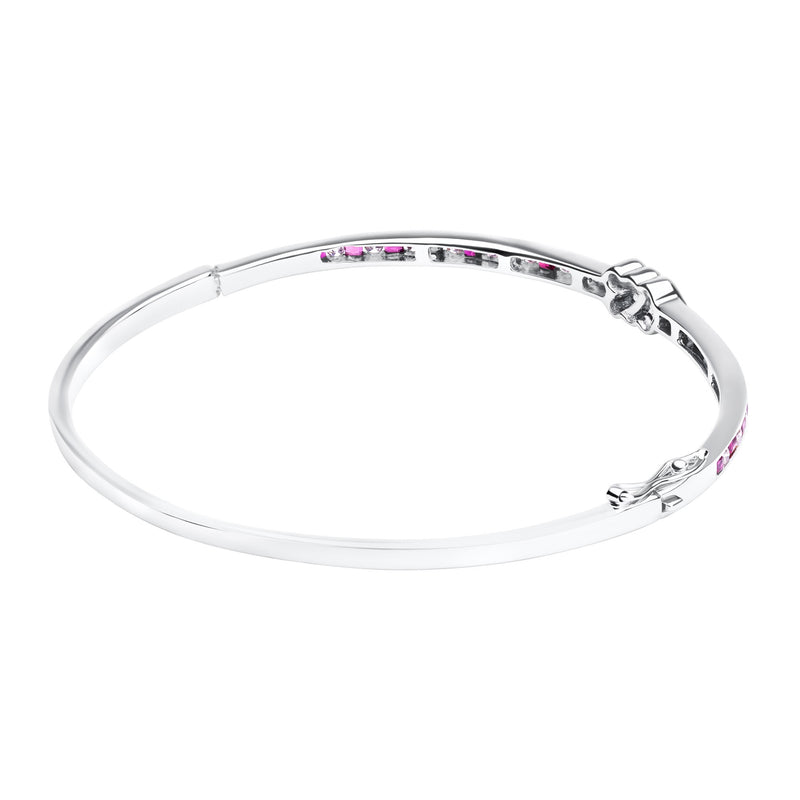 18K/750 Gold Forever Love Ruby Diamond Oval Bangle