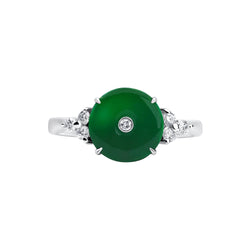 18K/750 White Gold Eternal Jade Diamond Ring