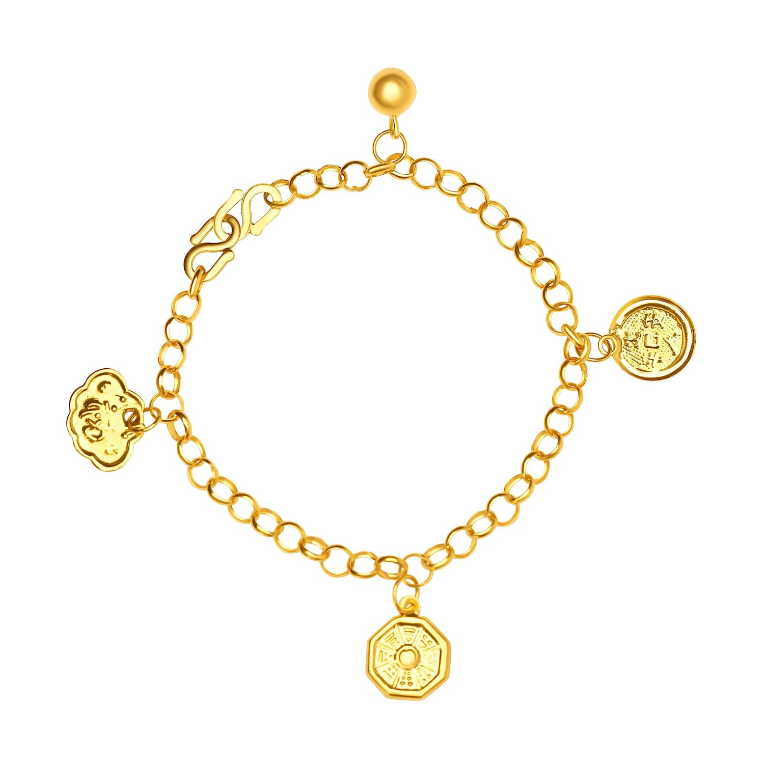 22K/916 Yellow Gold Baby/Kids Precious Charm Bracelet