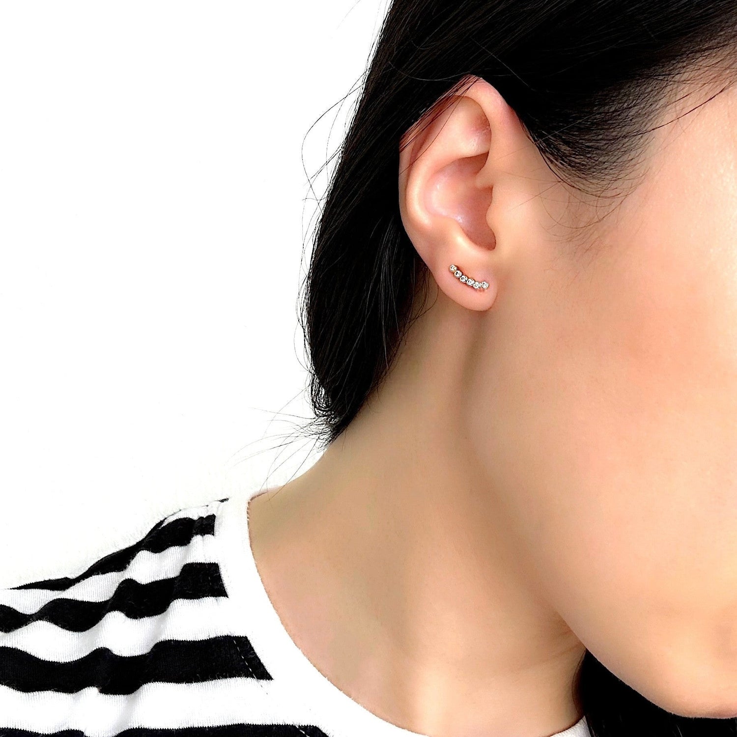 18K/750 Yellow Gold Classic Diamond Climber Earrings