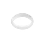 925 Sterling Silver White Gold Plated Plain Ring