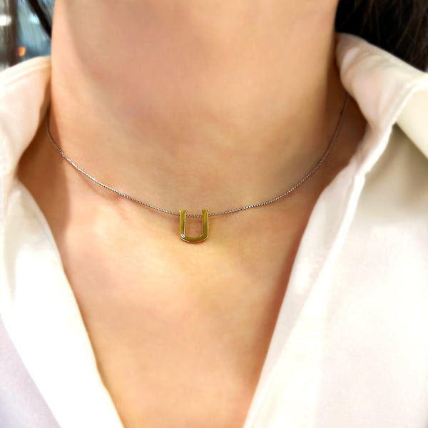 925 Sterling Silver Adjustable Round Box Needle End Necklace