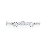 18K/ 750 White Gold Infinity Diamond Bracelet