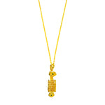 22K/ 916 Yellow Gold Two Tone Auspicious Ruyi Abacus Pendant
