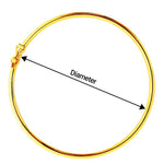 22K/ 916 Yellow Gold Classic Round Tube Bangle 2mm