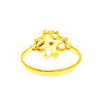 22K (916) Yellow Gold Ladies/ Women Two Tone Flower Ring