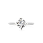 9K (375) White Gold Ladies/ Women Cubic Zirconia Ring