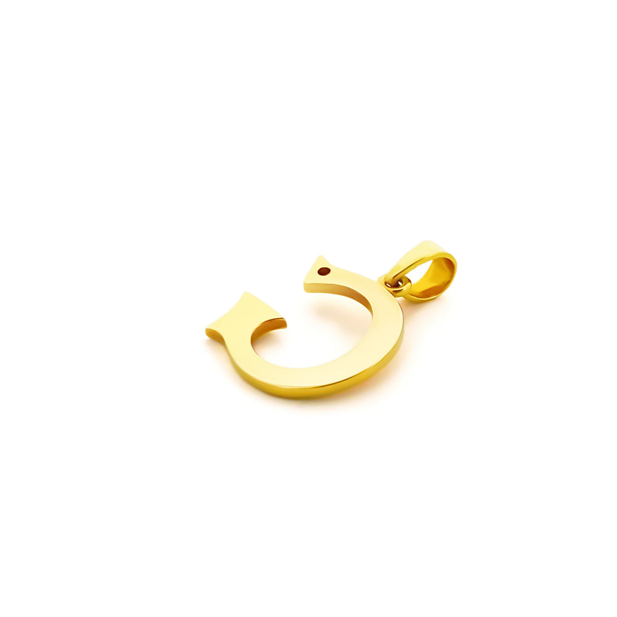 9K (375) Yellow Gold Ladies/ Women Letter G Diamond Pendant