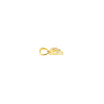 9K (375) Yellow Gold Ladies/ Women Heart Shaped Round Cubic Zirconia Pendant