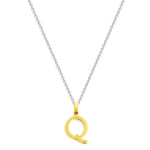 9K (375) Yellow Gold Ladies/ Women Letter Q Diamond Pendant