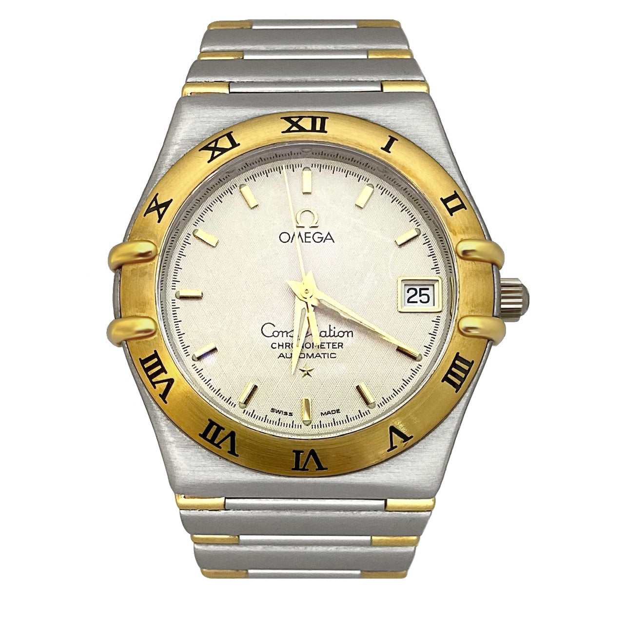 Pre-Owned Omega Constellation Chronometer Date Half Gold Watch