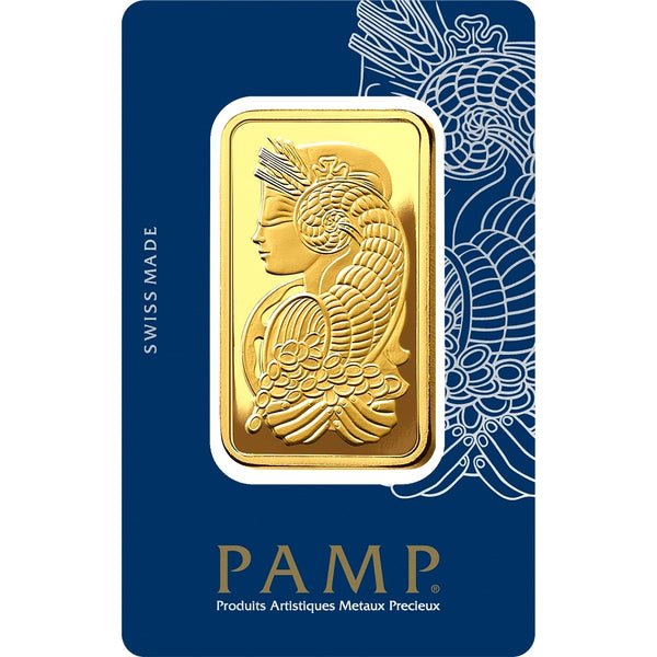 PAMP Suisse 24K/999.9 Gold Lady Fortuna Collectible Gold Bar 50 gram