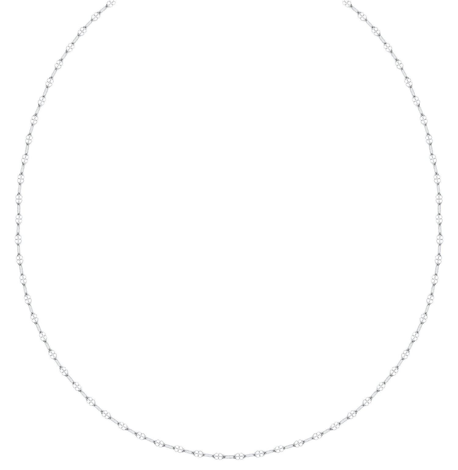 18K/ 750 White Gold Shimmer Mirror Necklace