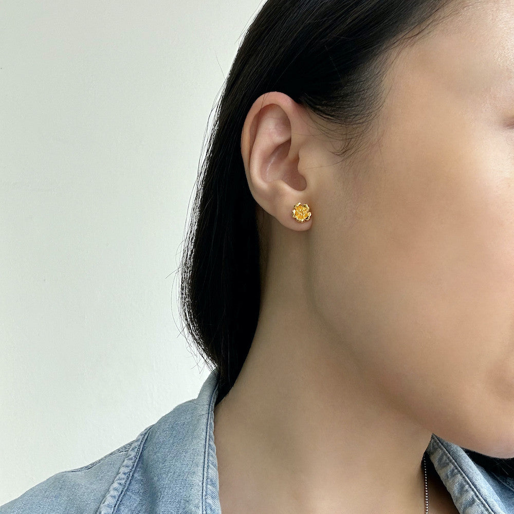 22K/916 Yellow Gold Flower Petals Earrings