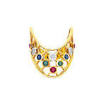 21K/ 850 Yellow Gold Colourful Gemstones Ring
