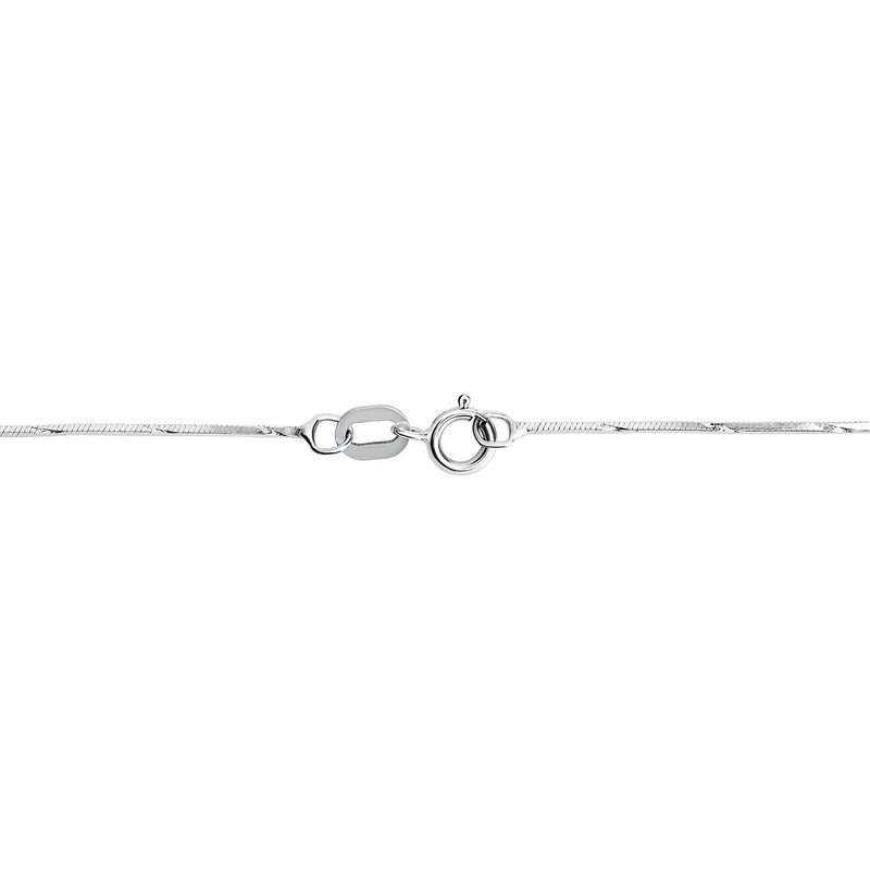 18K/750 White Gold Twisted Snake Necklace 450mm