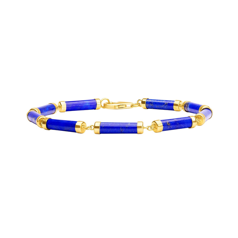 9K/375 Gold Lapis Lazuli Link Bracelet