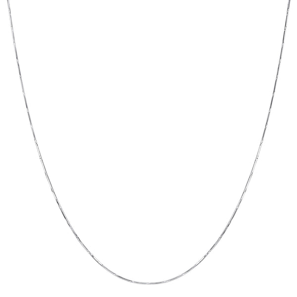 18K/750 White Gold Twisted Snake Necklace 450mm