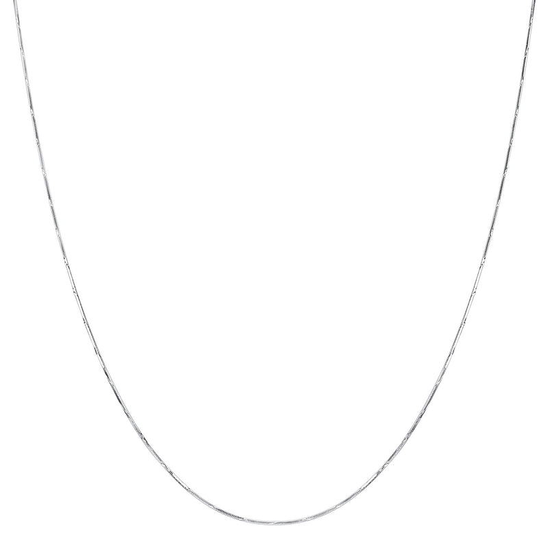 18K/750 White Gold Twisted Snake Necklace 450mm