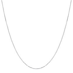 18K/750 White Gold Box Necklace 400mm