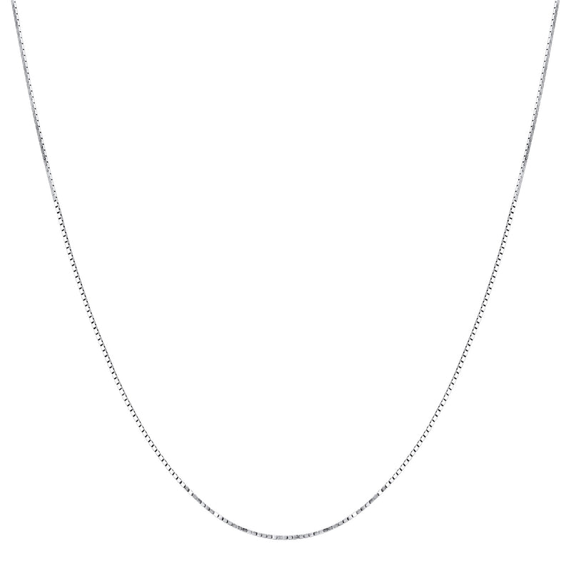 18K/750 White Gold Box Necklace 400mm