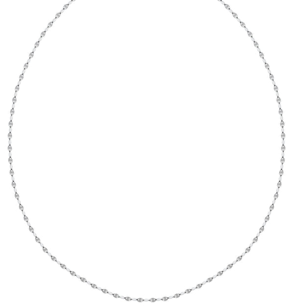 18K/ 750 White Gold Twinkle Mirror Necklace