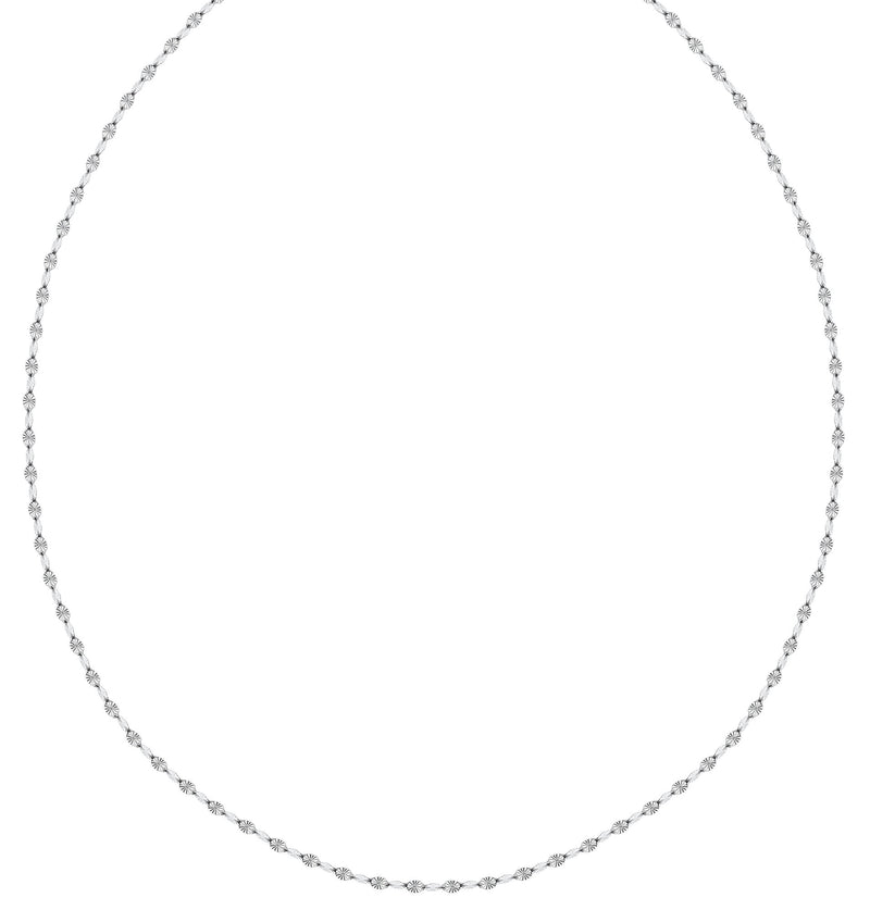 18K/ 750 White Gold Twinkle Mirror Necklace