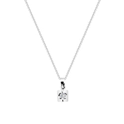 18K (750) White Gold Ladies/ Women Everyday Wear Solitaire Diamond Pendant