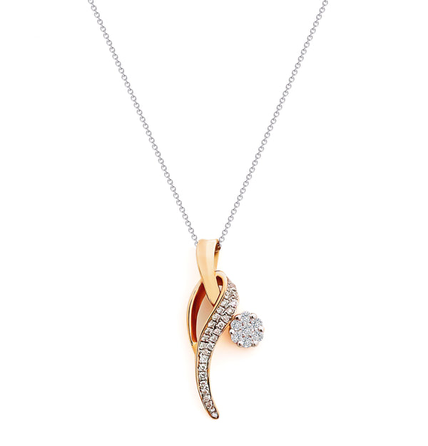 18K/ 750 Rose Gold Uniquely Yours Diamond Pendant