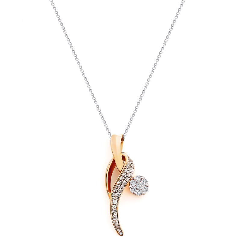 18K/ 750 Rose Gold Uniquely Yours Diamond Pendant