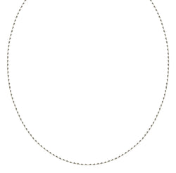 18K (750) White Gold Ladies/ Women/ Kids Flat Link Necklace 