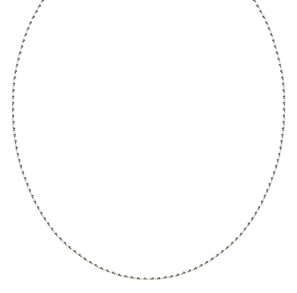 18K (750) White Gold Ladies/ Women/ Kids Flat Link Necklace 