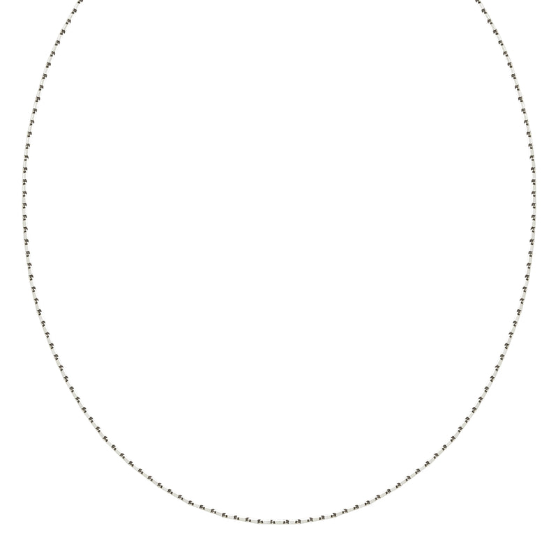 18K (750) White Gold Ladies/ Women/ Kids Flat Link Necklace 
