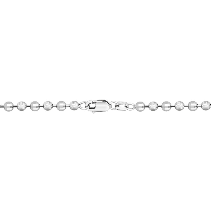 18K/ 750 White Gold Mix Beads Necklace