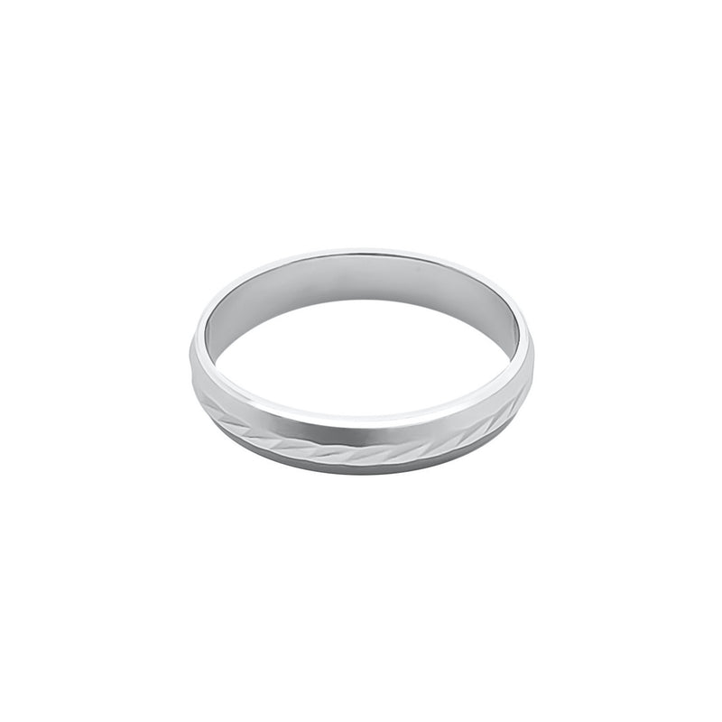 PT900 Platinum Faceted Ring