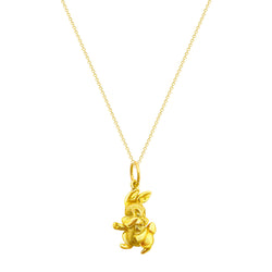 22K/916 Yellow Gold Smiling Rabbit Pendant