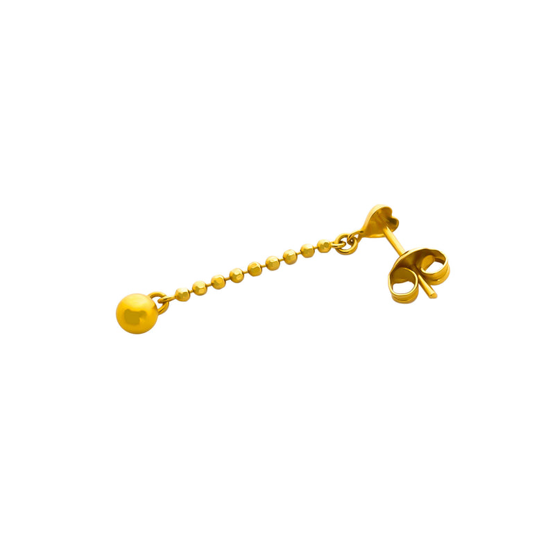 22K/ 916 Yellow Gold Love Ball Dangle Earrings