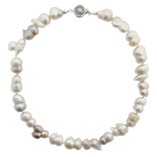 Fancy Lavender Natural Baroque Pearl Necklace