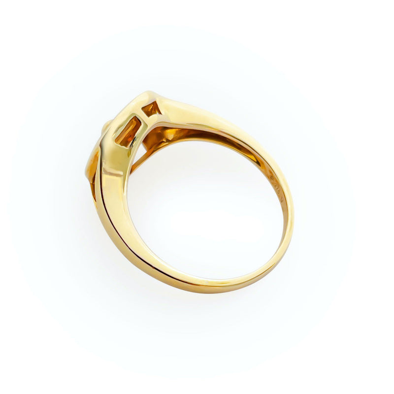 9K/ 375 Yellow Gold Jade Ring