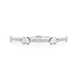 18K/ 750 White Gold Infinity Diamond Bracelet
