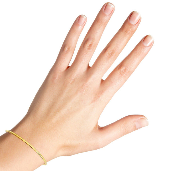 22K/ 916 Yellow Gold Classic Round Tube Bangle 2mm