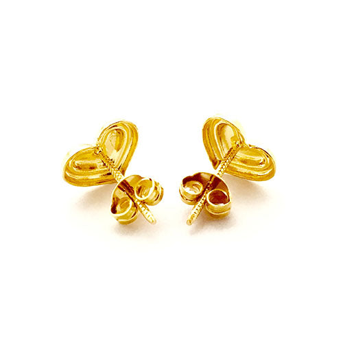 22K (916) Yellow Gold Ladies/ Women Everyday Wear Love Earrings