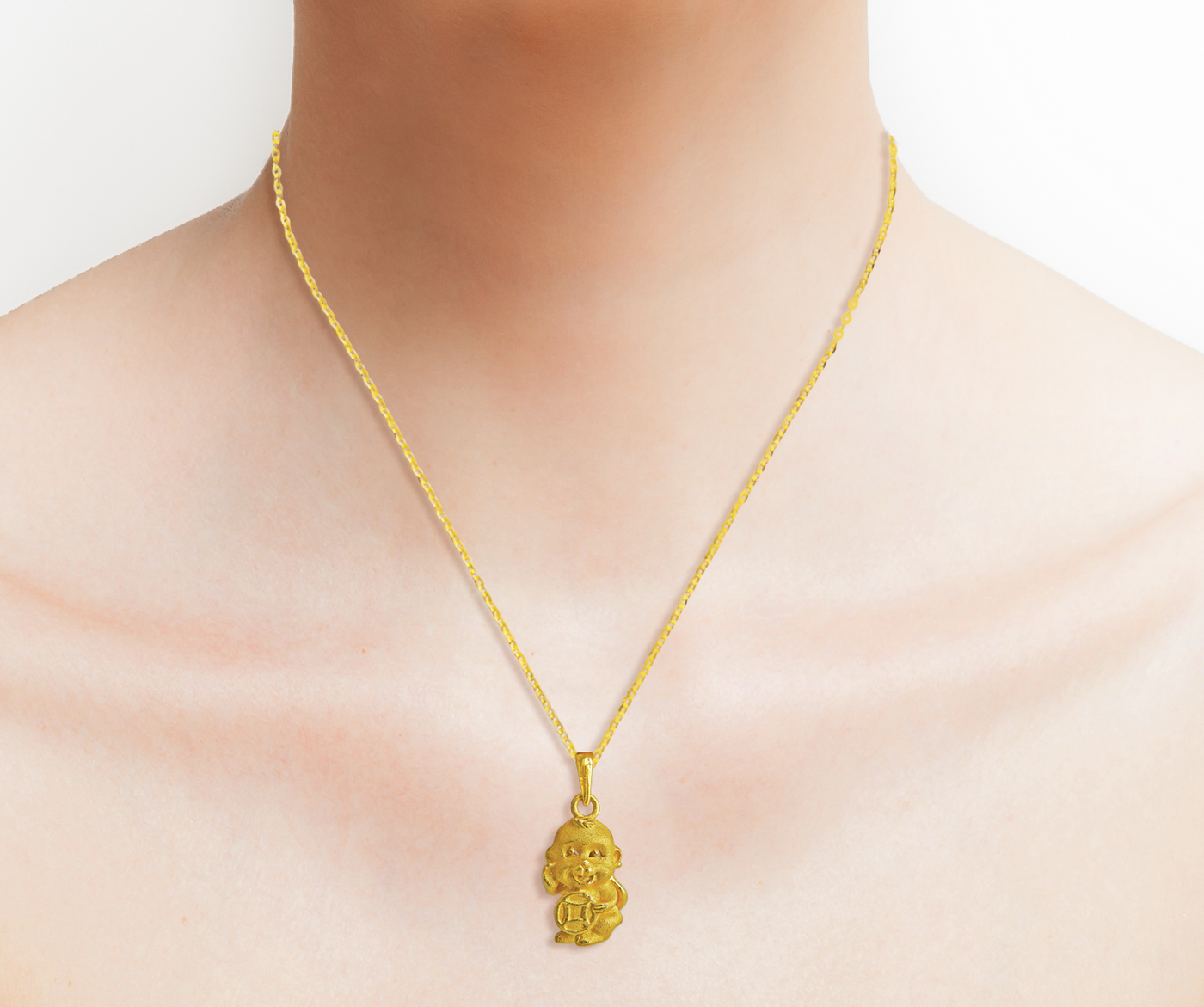 22K/916 Yellow Gold 3D Prosperity Monkey Pendant – Far East Jewellers